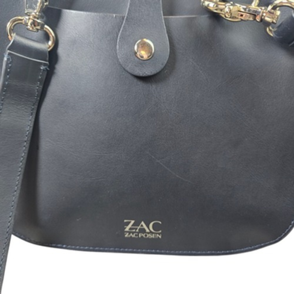 ZAC Zac Posen Crossbody Bag Womens Leather Gold Hardware‎ Shoulder Purse Handbag - Picture 4 of 16